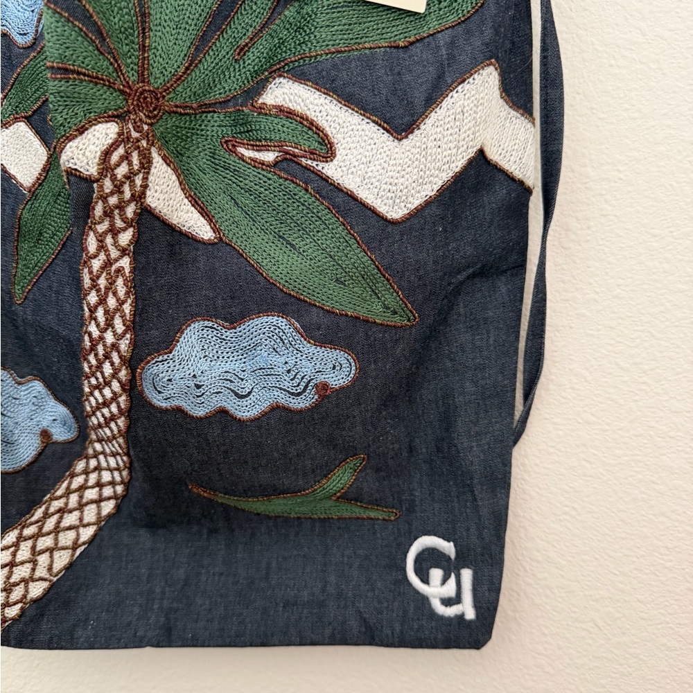 New Chasing Unicorns night palm Denim bag with Embroidery - Picture 7 of 12